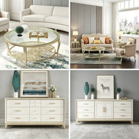 Meubles de salon de style américain moderne et luxueux, ensemble de canapés en cuir Nappa
