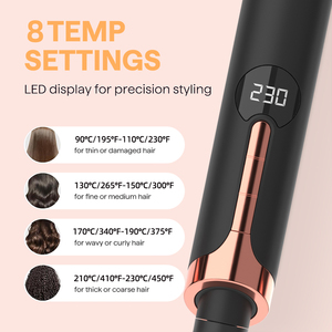 Cepillo Rizador Iónico 3 en 1 con Doble PTC <span class=keywords><strong>de</strong></span> Calentamiento Rápido, Pantalla LCD, 8 Ajustes <span class=keywords><strong>de</strong></span> Calor, Rizador <span class=keywords><strong>de</strong></span> <span class=keywords><strong>Cabello</strong></span> <span class=keywords><strong>de</strong></span> Cerámica <span class=keywords><strong>de</strong></span> Turmalina <span class=keywords><strong>para</strong></span> Viajes - Product Image 3