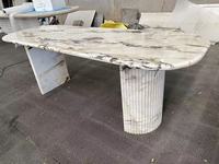 Table à manger de luxe en marbre naturel de Levanto Rosso d'Italie, table basse, décoration intérieure, meubles en pierre, découpe sur mesure
