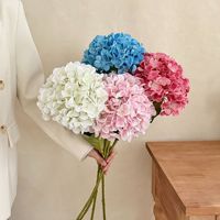 Bouquet de fleurs artificielles d'hortensia à toucher réel, durables, pour la décoration de la maison et de mariage, tiges uniques réalistes, fausses fleurs d'hortensia