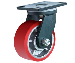 4/5/6/8 inch iron core polyurethane wheel Manufacturer High Load Capacity Industrial Castor Heavy Directional <b>Trolley</b> caster - Product Image 4