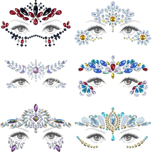 Gioielli per il Corpo Femminile, Adesivi in Resina Acrilica con Strass, Gemme per il Corpo in Cristallo, Adesivi per Tatuaggi per Feste Musicali, <span class=keywords><strong>Halloween</strong></span> e Carnevale - Product Image 2
