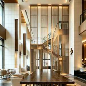 Bespoke Hotel <strong>Project</strong> Stainless Steel <strong>Screen</strong> Customized Modern Metal Room Divider for Interior Lobby Decoration - Product Image 6