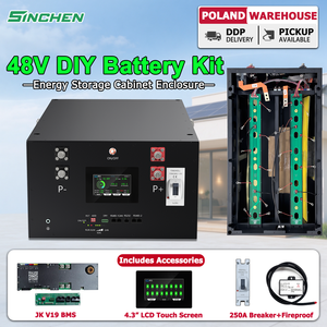 Expédition depuis la Pologne en 24h - Boîtier de batterie DIY 48V avec BMS JK V19, disjoncteur 250A, kit LiFePO4 empilable pour stockage solaire - Product Image 1