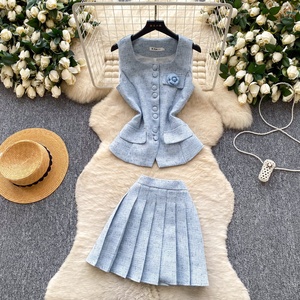 Conjunto de 2 Piezas de Ropa de Verano para Mujer, Top sin Mangas y Pantalón, Venta al por Mayor - Product Image 4