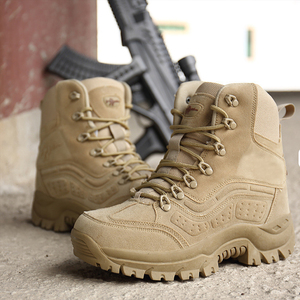 Bottes tactiques imperméables en daim pour hommes DF701 Desert Sand, toutes saisons, pour la randonnée, le trekking et l'entraînement sur le terrain - Product Image 5