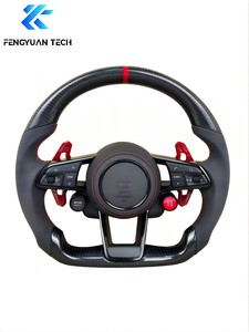 Volant <span class=keywords><strong>sport</strong></span> en cuir et fibre de carbone pour <span class=keywords><strong>Audi</strong></span> A3/A4/B8/B8.5/Q5/Q7/RS3/RS4/RS5/S3/S4/S5/S6/S7/RS6/RS7/R8 - Product Image 1