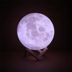 Factory direct decorative 3D Led small printing moon lamp touch the moon light creative gift led night club led lights