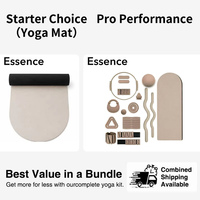 Tapis de yoga antidérapant personnalisé en caoutchouc naturel écologique, forme ovale, tapis de yoga en PU, forme de pilule, épais et arqué pour Pilates et Yoga