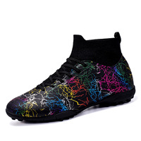 Nouvelles Chaussures de Football Professionnelles Modèle 2026 H-034 Unisexe TF à Crampons Fragmentés Taille Jeunesse Respirantes Résistantes à l'Usure Toutes Saisons