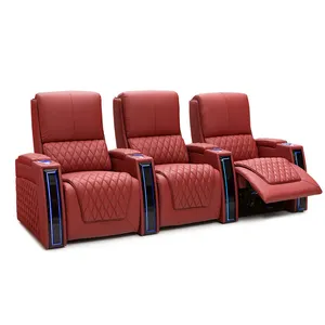 Best Seller multifunzionale elettrico reclinabile portabicchieri leggero vassoi per alimenti in vera pelle VIP Home Theater sedie divani