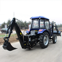 جرار صغير, 404 504 604 جرار صغير 40hp 50hp 60hp جرار صغير مدمج للبيع مع لودر أمامي و حفارة