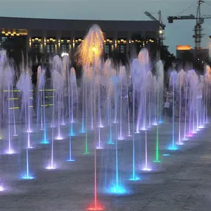 Fontaine musicale de Dubaï prix grande fontaine de danse au sol sèche extérieure avec contrôleur