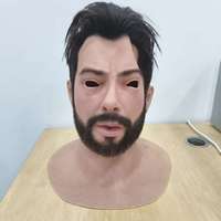 Masque facial en silicone réaliste personnalisé, respirant, pour Halloween, cosplay, fête, mascarade, festival, accessoire de costume