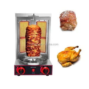 2 queimadores elétrico/gás frango grill máquina shawarma máquina carne doner máquina para venda