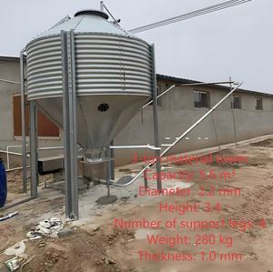 Silo de Acero Galvanizado para Alimento de Animales, Aves de Corral y Cerdos, de 3/5/8/10/15/20T, para Almacenamiento de Granos en Granjas - Product Image 2