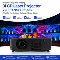 Proyector Láser 3LCD de 7200 Lúmenes ANSI Wuxga para Organizadores de Eventos, Instalación de 360 Grados, Resistente al Polvo