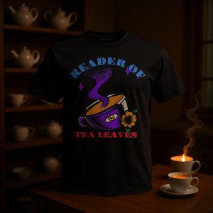 Camiseta Reader Of Tea Leaves con diseño de taza morada y flores - Product Image 3