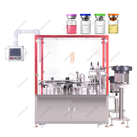 Solution de poudre lyophilisée automatique 1ml 10ml Machine de bouchage et de bouchage remplisseur et capsuleuse de liquide de flacon