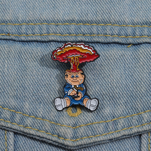 Designer Halloween Geistermädchen Emaille-Brosche Blaues Haar Clown Gitarren-Junge Horror Schwarze Katze Metall-Abzeichen Punk-Anstecknadeln - Product Image 1