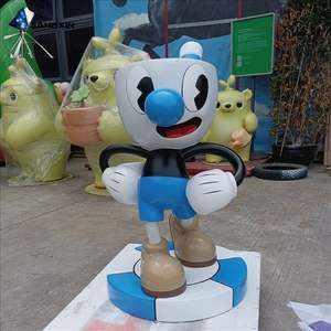 Escultura de Resina de <span class=keywords><strong>Cuphead</strong></span>, Decoración Espacial con Temática de Videojuegos, Artesanía Personalizada de Fibra de Vidrio (Éxito de Ventas en Oriente Medio y Europa) - Product Image 2