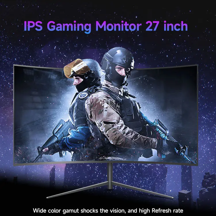 Thiết kế mới 75Hz 144hz màn hình LCD không khung moniteur PC máy tính LED cong màn hình phẳng 27 inch chơi game màn hình