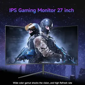 새로운 디자인 75Hz 144Hz 모니터 프레임리스 LCD 모니터 PC 컴퓨터 Led 곡선 평면 스크린 27 인치 게임 모니터