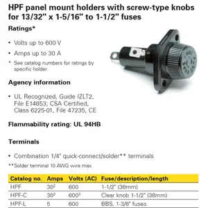 HLD HPF HPD HPG HPM HPS HPS2 micro electrical mini anl holder alumina resettable box with relay block EATON BUSSMANN FUSE