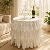 Nappes rondes en satin personnalisables Luchuan pour mariages et événements festifs