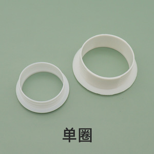 White Plastic Single Ring Drain Cover For Cabinet Vent Hole Pipe Seal Decorative Trim - Product Image 1