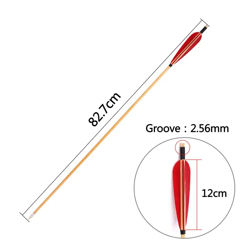 1 개 하이 퀄리티 대나무 화살 전통적인 활 양궁 사냥 야외 촬영