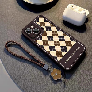 เคสโทรศัพท์หนัง PU ลายอาร์ไกล์ย้อนยุคสำหรับ iPhone, เคสกันกระแทกหรูหราลายเพชรแบบวินเทจ - Product Image 2