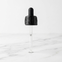 Bouchon compte-gouttes en verre de 28 mm pour bouteille de sirop en verre