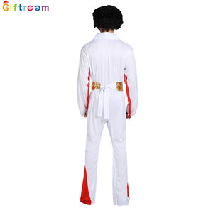 Disfraces de COSPLAY, <span class=keywords><strong>Disfraz</strong></span> de Superestrella, Ropa Vintage de ROCK para Fiesta de Celebridades, Mono para Adultos con Cinturón - Product Image 2