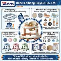 Marche-bébé pliable multifonctionnel 4 en 1 en gros, provenant d'une usine chinoise, marche-bébé d'apprentissage avec jouets pour enfants