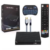Boîtier TV Android 2025 VSee Octa Core avec télécommande vocale, mini clavier rétroéclairé, 1080p, câble inclus, 4 Go de RAM + 32 Go de ROM