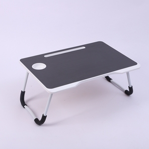 Table de bureau en <span class=keywords><strong>bois</strong></span> pliable pour <span class=keywords><strong>ordinateur</strong></span> <span class=keywords><strong>portable</strong></span> avec porte-gobelet, offre spéciale - Product Image 2