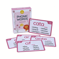 Cartes d'apprentissage éducatives, cartes flash à bords dorés, impression personnalisée