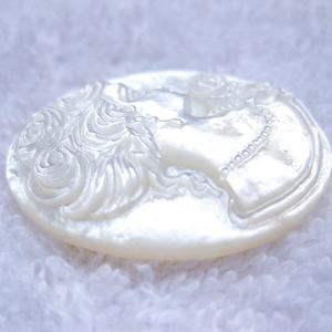 <span class=keywords><strong>Camée</strong></span> sculptée à la main en <span class=keywords><strong>nacre</strong></span>, style antique et vintage, sculpture de tête en coquillage naturel, pour la fabrication de bijoux, vente en gros - Product Image 4
