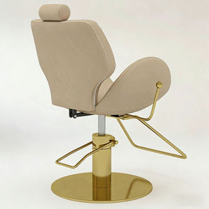 Sillón de Barbería Hidráulico Moderno, Silla de Estilismo Ajustable para Salón, Asiento Tapizado, Base de Metal para Salón de Belleza - Product Image 2