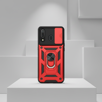 Étui de téléphone à fenêtre coulissante, support métallique protecteur d'objectif d'appareil photo, robuste pour Samsung S26/25 Ultra Fundas Carcasa
