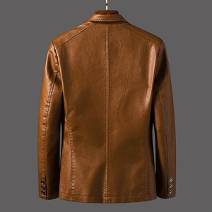 <span class=keywords><strong>Veste</strong></span> de <span class=keywords><strong>costume</strong></span> décontractée en polyester pour <span class=keywords><strong>homme</strong></span>, coupe ajustée, revers élégant, style motard, automne-hiver, taille asiatique - Product Image 5
