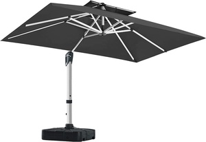 Parasol solaire à bras articulé haut de gamme pour restaurant commercial extérieur, entièrement en aluminium, avec éclairage LED - Product Image 6