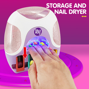 Ensemble de séchoir à ongles AiJH Fashion, cadeau de fête, poudre à ongles lavable, accessoires pour filles, vernis à ongles électrique, jouets pour enfants - Product Image 2