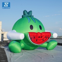 Ballon de publicité commerciale personnalisé de modèle de fruit de simulation de pastèque de dessin animé gonflable
