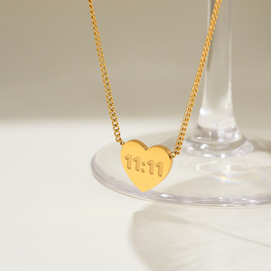 Myneck oro placcato 18K collana ciondolo in acciaio inox Design unico stella cibernetica per l'autunno 2024 nuovo amore 11 & 11 regalo - Product Image 5