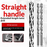 Foret hélicoïdal à queue droite allongé HSS en acier inoxydable, ultra-long pour trous profonds, pour perçage électrique du métal 160 200