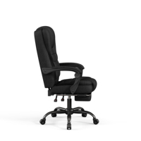 Chaise de bureau gaming exécutive grande taille en tissu respirant, pivotante à 360°, inclinable, réglable en hauteur, avec cadre en acier et base à cinq branches