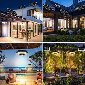 โคมไฟโซลาร์เซลล์แบบแขวนรุ่นใหม่ล่าสุด สำหรับภายนอกและภายในอาคาร 228LED พร้อมเซ็นเซอร์ตรวจจับความเคลื่อนไหว 3 โหมดแสงสว่าง พร้อมรีโมทคอนโทรล - Product Image 6