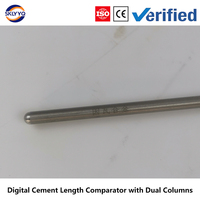 Comparador Digital de Doble Columna, Comparador de Longitud de Cemento con Doble Guía para Pruebas de Laboratorio de Muestras de Cemento